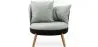 Poltrona Rotonda - Rivestita in lino - Design Scandinavo - Bella image 9