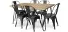 Pack Tavolo da pranzo - Design industriale 150cm + Confezione di 6 sedie da pranzo - Design industriale - Hairpin Stylix image 9