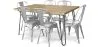 Pack Tavolo da pranzo - Design industriale 150cm + Confezione di 6 sedie da pranzo - Design industriale - Hairpin Stylix image 9