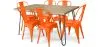 Pack Tavolo da pranzo - Design industriale 150cm + Confezione di 6 sedie da pranzo - Design industriale - Hairpin Stylix image 9