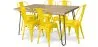 Pack Tavolo da pranzo - Design industriale 150cm + Confezione di 6 sedie da pranzo - Design industriale - Hairpin Stylix image 9