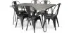 Pack Tavolo da pranzo - Design industriale 150cm + Confezione di 6 sedie da pranzo - Design industriale - Hairpin Stylix image 9