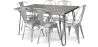 Pack Tavolo da pranzo - Design industriale 150cm + Confezione di 6 sedie da pranzo - Design industriale - Hairpin Stylix image 9