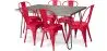Pack Tavolo da pranzo - Design industriale 150cm + Confezione di 6 sedie da pranzo - Design industriale - Hairpin Stylix image 9