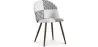 Sedia da pranzo - Rivestita in patchwork bianco e nero - Evelyne image 9