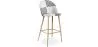 Sgabello imbottito patchwork - Stile scandinavo - Bianco e nero - Evelyne image 9