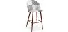 Sgabello imbottito patchwork - Stile scandinavo - Bianco e nero - Evelyne image 9