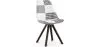 Sedia da pranzo - Rivestita in patchwork - Bianco e nero - Denisse image 9
