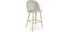 Sgabello imbottito in velluto - Design scandinavo - Evelyne image 9