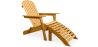 Sedia a sdraio con poggiapiedi - Sedia da giardino in legno - Alana image 9