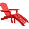 Sedia a sdraio con poggiapiedi - Sedia da giardino in legno - Adirondack image 9