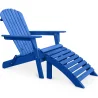Sedia a sdraio con poggiapiedi - Sedia da giardino in legno - Adirondack image 9