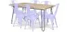 Pack Tavolo da pranzo - Design industriale 150cm + Confezione di 6 sedie da pranzo - Design industriale - Hairpin Stylix image 9