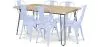 Pack Tavolo da pranzo - Design industriale 150cm + Confezione di 6 sedie da pranzo - Design industriale - Hairpin Stylix image 9