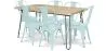 Pack Tavolo da pranzo - Design industriale 150cm + Confezione di 6 sedie da pranzo - Design industriale - Hairpin Stylix image 9