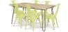 Pack Tavolo da pranzo - Design industriale 150cm + Confezione di 6 sedie da pranzo - Design industriale - Hairpin Stylix image 9
