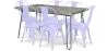 Pack Tavolo da pranzo - Design industriale 150cm + Confezione di 6 sedie da pranzo - Design industriale - Hairpin Stylix image 9