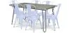 Pack Tavolo da pranzo - Design industriale 150cm + Confezione di 6 sedie da pranzo - Design industriale - Hairpin Stylix image 9