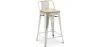 Sgabello da bar con schienale - Design industriale - Legno e acciaio - 60cm - Nuova edizione - Stylix image 9