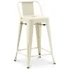 Sgabello da bar con schienale - Design industriale - 60cm - Nuova edizione - Stylix image 9