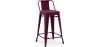 Sgabello da bar con schienale - Design industriale - 60cm - Nuova edizione - Stylix image 9