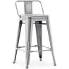 Sgabello da bar con schienale - Design industriale - 60cm - Nuova edizione - Stylix image 9