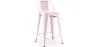 Sgabello da bar con schienale - Design industriale - 60cm - Nuova edizione - Stylix image 9