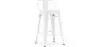 Sgabello da bar con schienale - Design industriale - 60cm - Nuova edizione - Stylix image 9