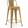 Sgabello da bar con schienale - Design industriale - 60cm - Nuova edizione - Stylix image 9