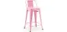Sgabello da bar con schienale - Design industriale - 60cm - Nuova edizione - Stylix image 9