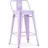 Sgabello da bar con schienale - Design industriale - 60cm - Nuova edizione - Stylix image 9
