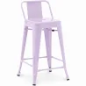 Sgabello da bar con schienale - Design industriale - 60cm - Nuova edizione - Stylix image 9