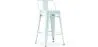 Sgabello da bar con schienale - Design industriale - 60cm - Nuova edizione - Stylix image 9