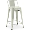 Sgabello da bar con schienale - Design industriale - 60cm - Nuova edizione - Stylix image 9
