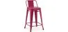 Sgabello da bar con schienale - Design industriale - 60cm - Nuova edizione - Stylix image 9
