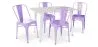 Pack Tavolo da pranzo e 4 sedie da pranzo Design industriale - Nuova edizione - Bistrot Stylix image 9