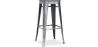 Sgabello da bar - Design industriale - Legno e acciaio - 76 cm - Nuova edizione- Stylix image 9