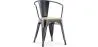 Sedia da pranzo con braccioli - Design industriale - Legno e acciaio - Nuova edizione - Stylix image 9