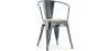 Sedia da pranzo con braccioli - Design industriale - Legno e acciaio - Nuova edizione - Stylix image 9