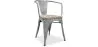 Sedia da pranzo con braccioli - Design industriale - Legno e acciaio - Nuova edizione - Stylix image 9