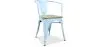 Sedia da pranzo con braccioli - Design industriale - Legno e acciaio - Nuova edizione - Stylix image 9