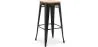 Sgabello da bar - Design industriale - Legno e acciaio - 76cm - Nuova edizione - Stylix image 9