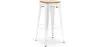 Sgabello da bar - Design industriale - Legno e acciaio - 76cm - Nuova edizione - Stylix image 9
