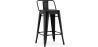 Sgabello da bar di design industriale con schienale - 60cm - Stylix image 9