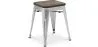 Sgabello da bar di design industriale - Legno e acciaio - 45 cm - Nuova edizione - Stylix image 9