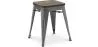 Sgabello da bar di design industriale - Legno e acciaio - 45 cm - Nuova edizione - Stylix image 9