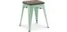 Sgabello da bar di design industriale - Legno e acciaio - 45 cm - Nuova edizione - Stylix image 9