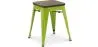 Sgabello da bar di design industriale - Legno e acciaio - 45 cm - Nuova edizione - Stylix image 9