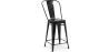Sgabello da bar con schienale - Design industriale - 60 cm - Nuova edizione - Stylix image 9