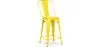 Sgabello da bar con schienale - Design industriale - 60 cm - Nuova edizione - Stylix image 9